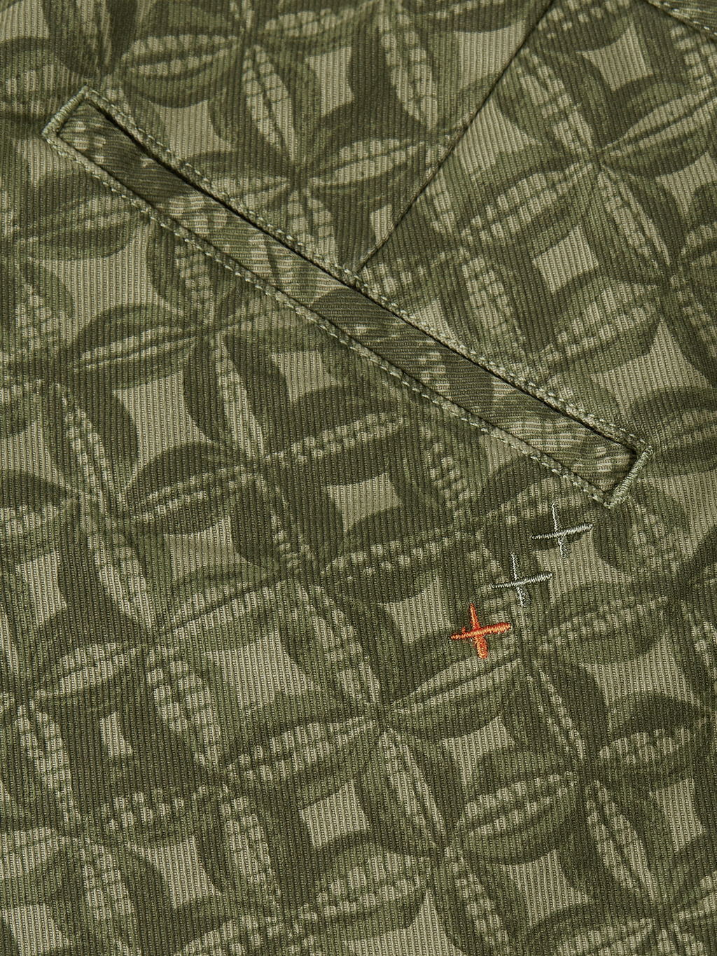 Stuart Garment-Dye Cotton Twill Printed Shorts