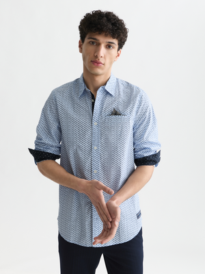 Printed Cotton Poplin Regular-Fit Shirt