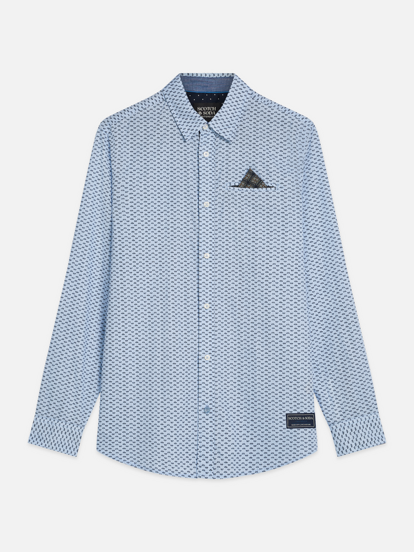 Printed Cotton Poplin Regular-Fit Shirt