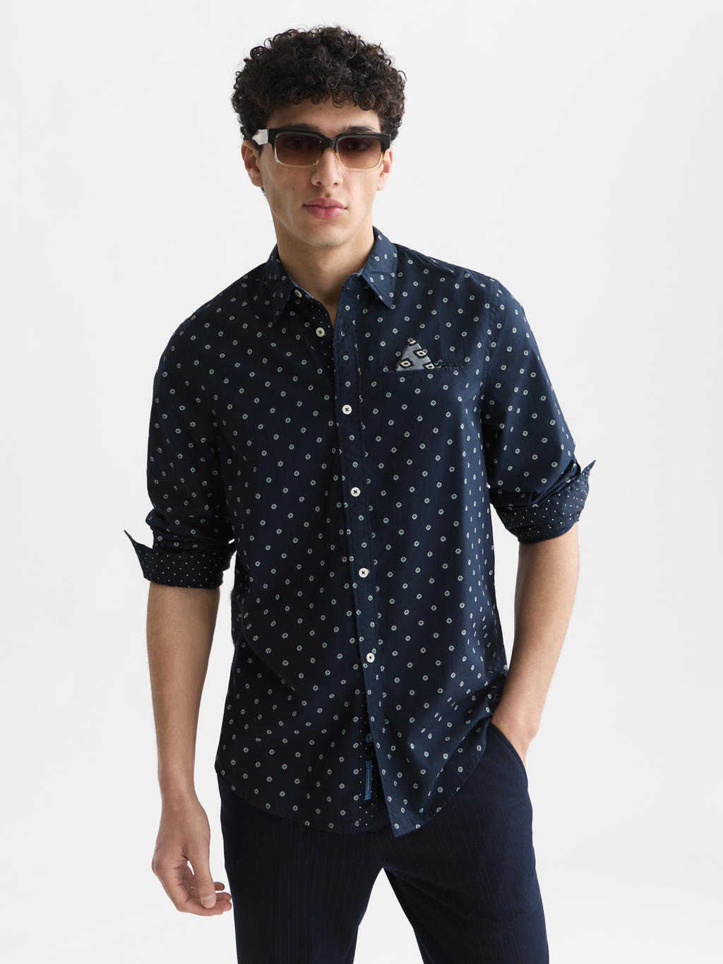 Printed Cotton Poplin Regular-Fit Shirt