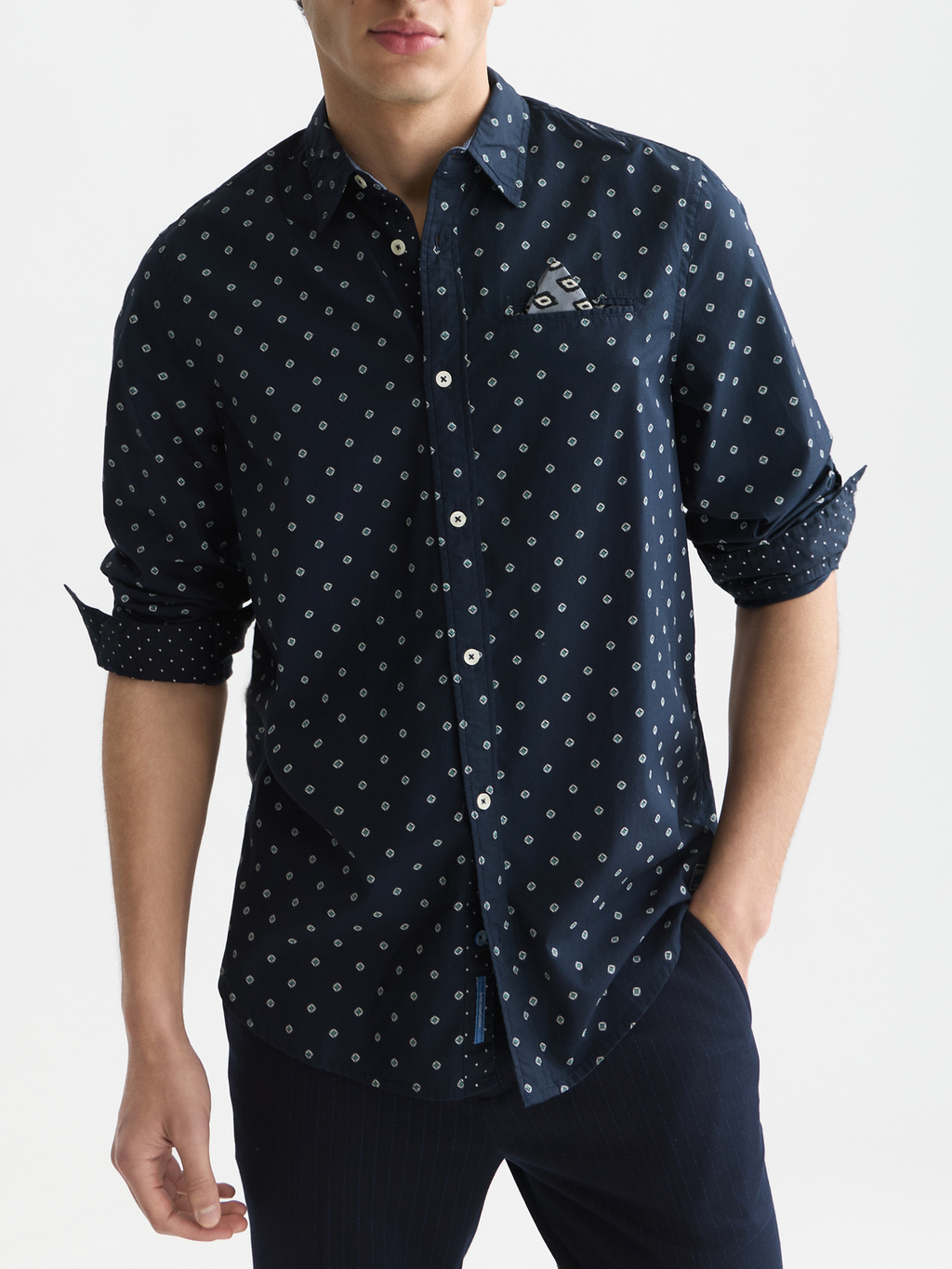 Printed Cotton Poplin Regular-Fit Shirt