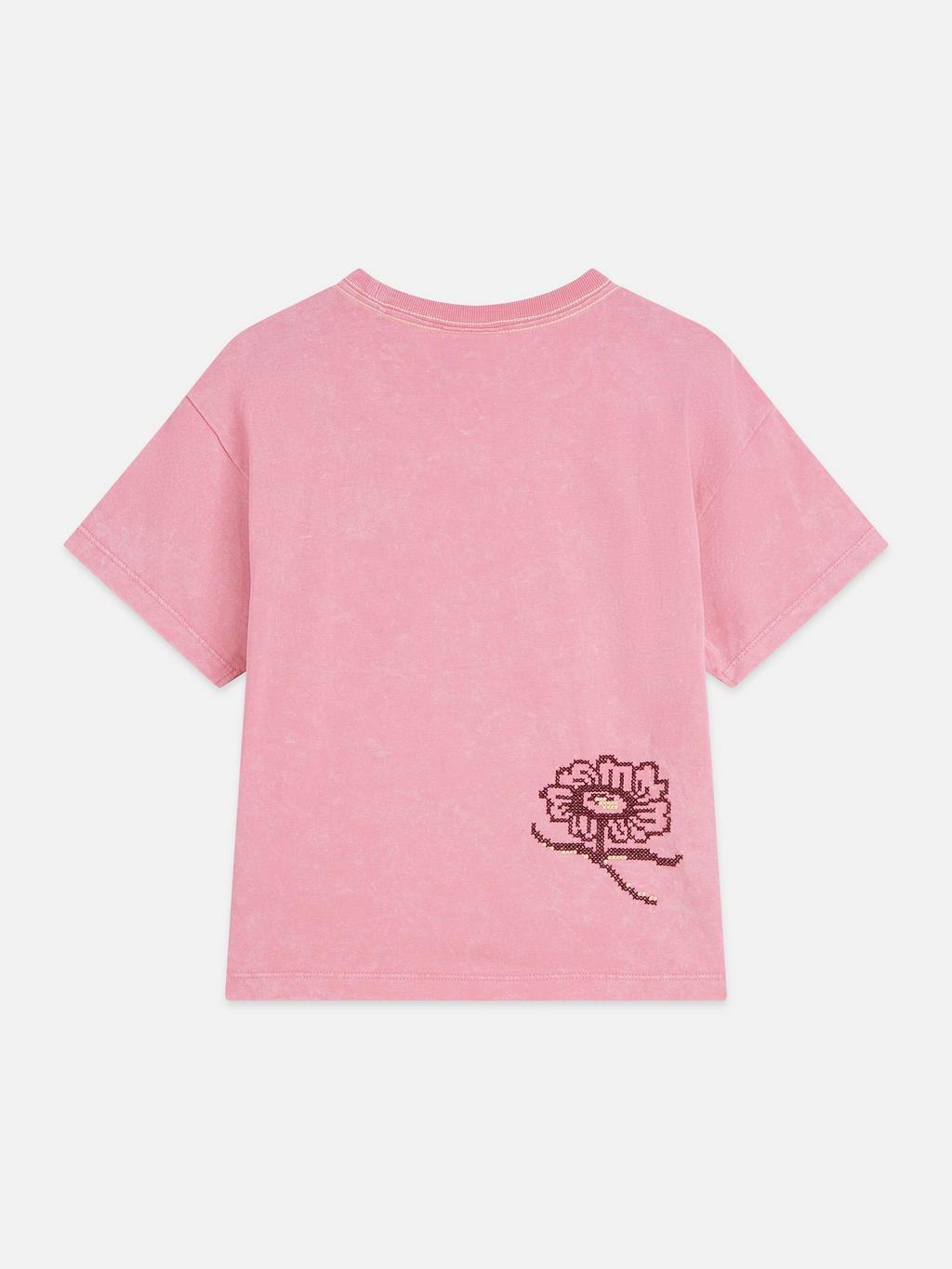 Embroidered Loosefit Snowwashed Tshirt