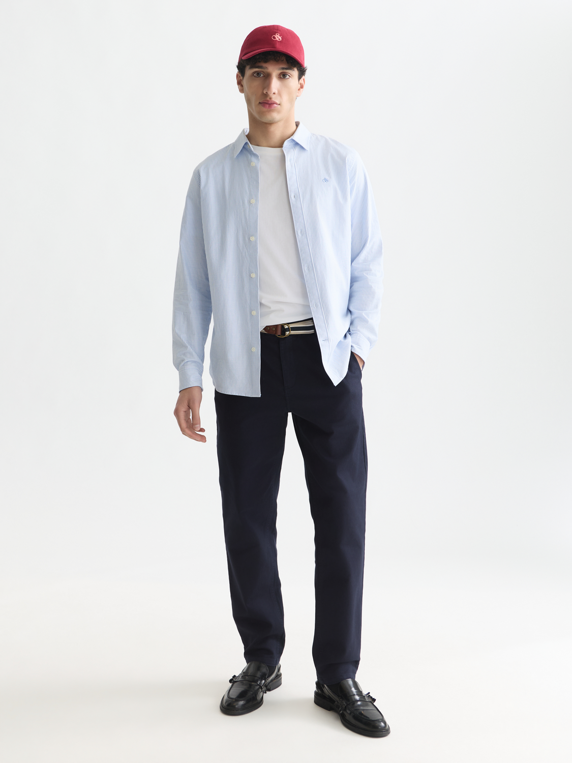 Warren Cotton Blend Twill Belted Chino