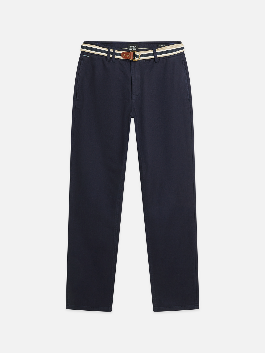 Warren Cotton Blend Twill Belted Chino