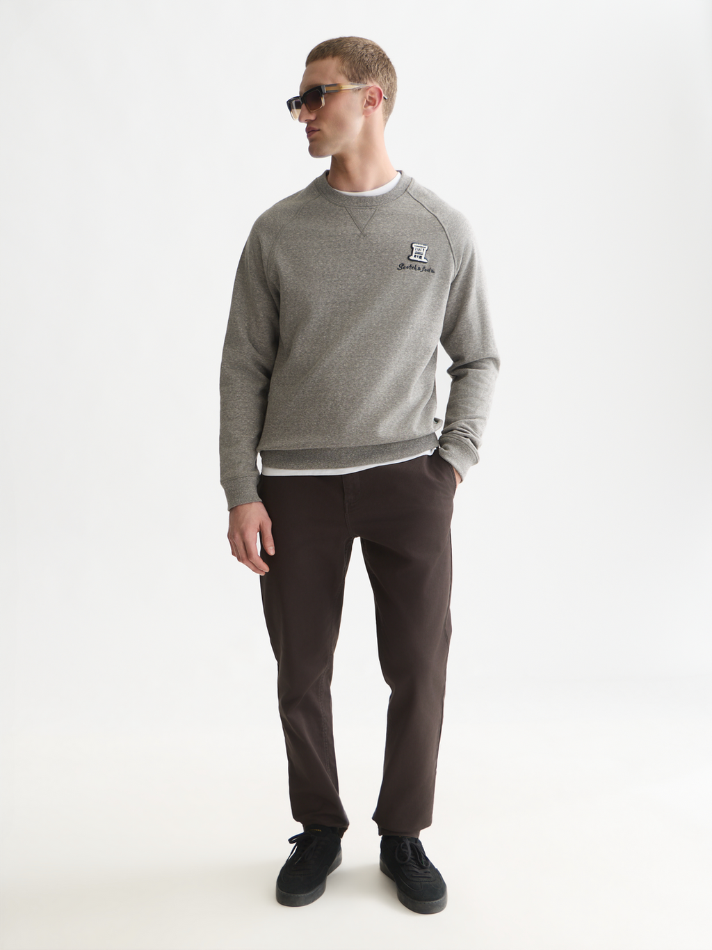Melange Regular-Fit Sweatshirt