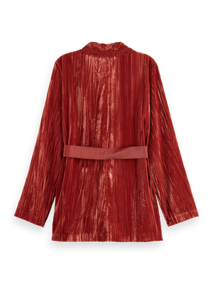 Lace Trimmed Velvet Pyjama Blazer