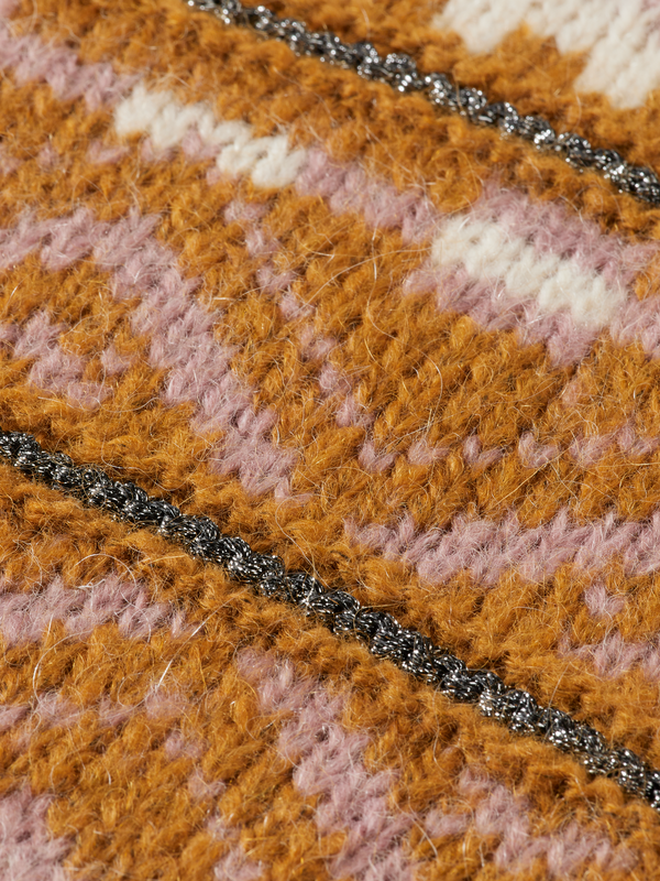 Metallic Fair Isle Pullover