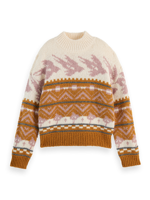Metallic Fair Isle Pullover