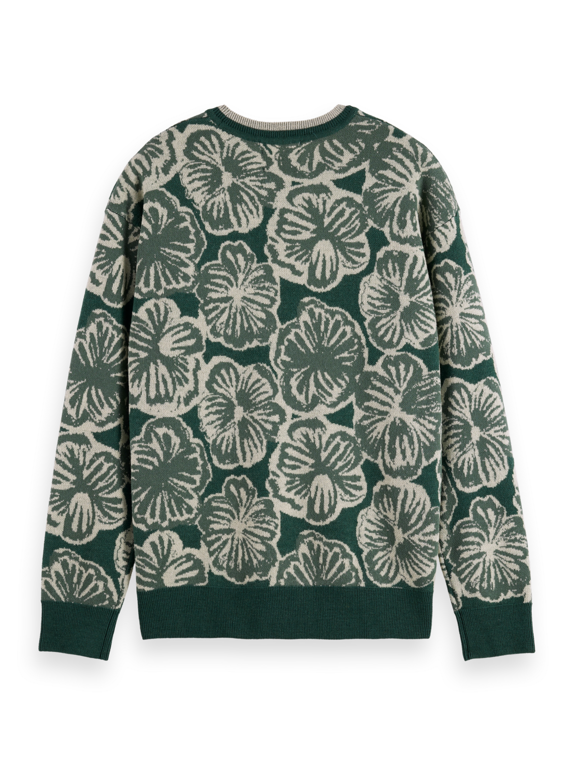 Drop Shoulder Jacquard Sweater