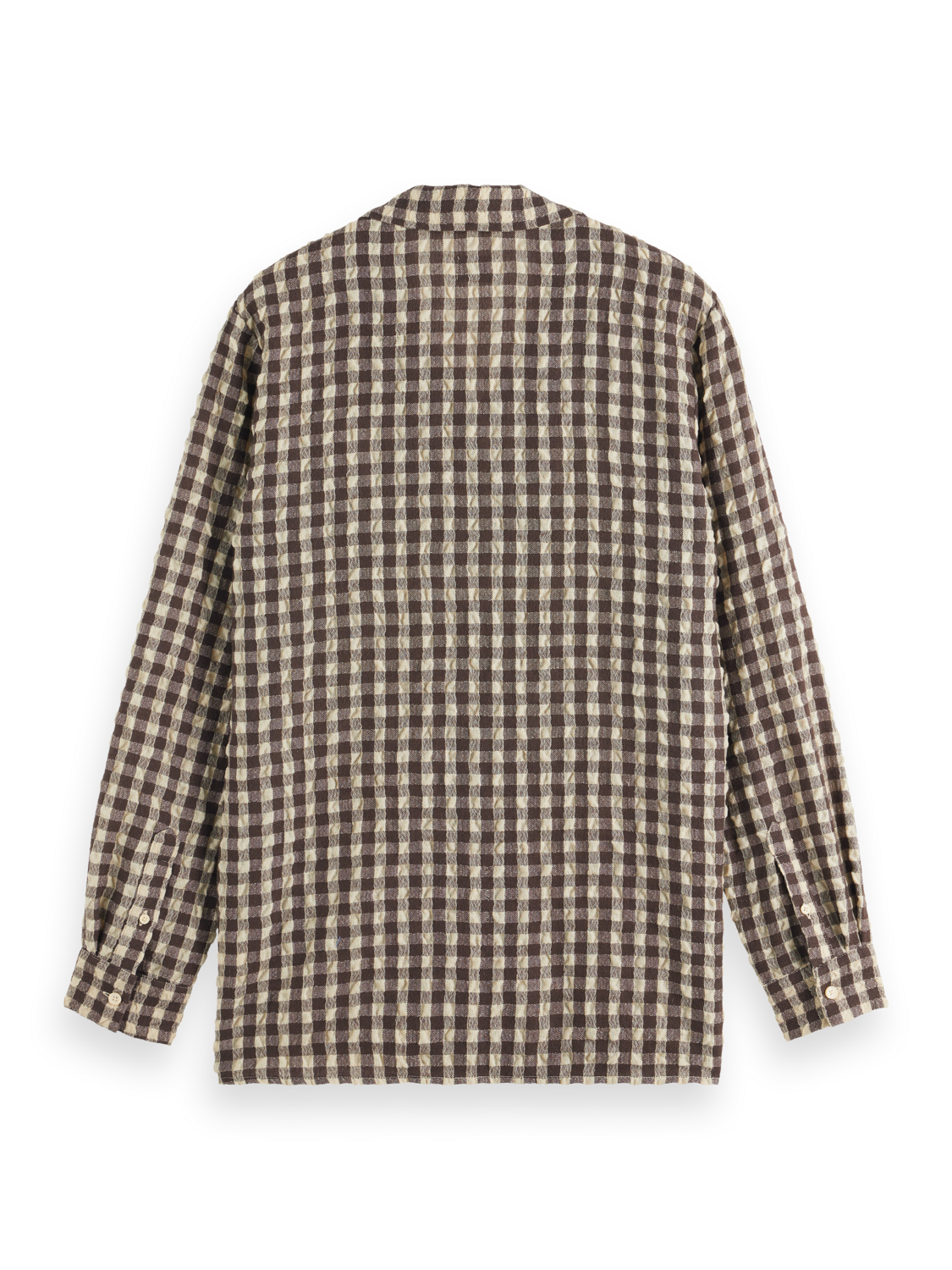 Relaxed-Fit Seersucker Wool-Blend Check Shirt