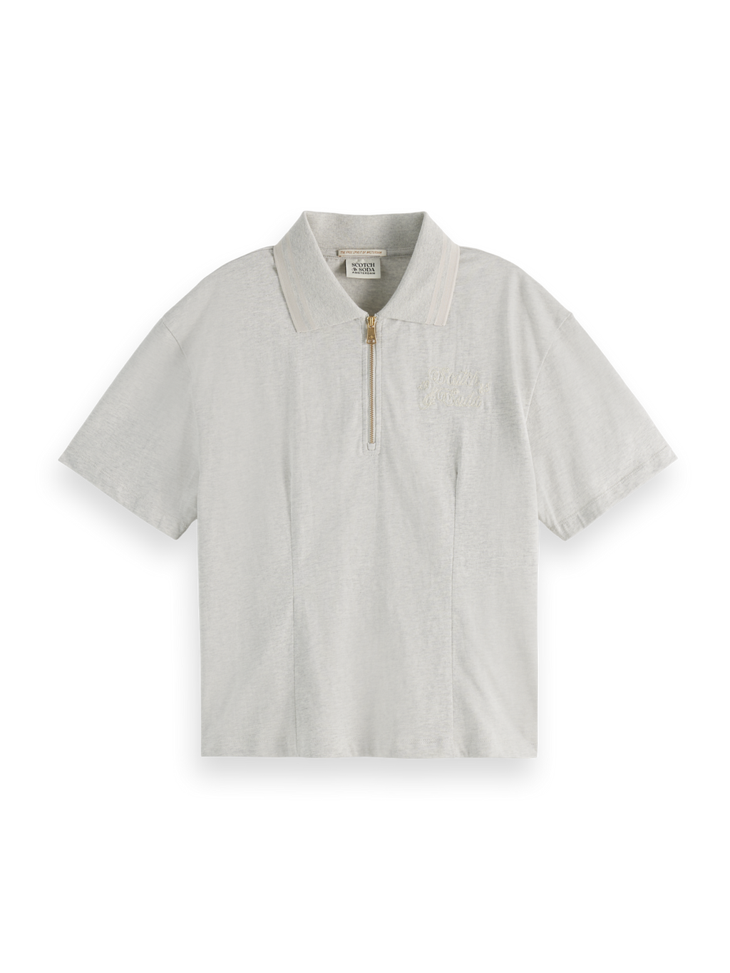 Zip Up Polo Shirt
