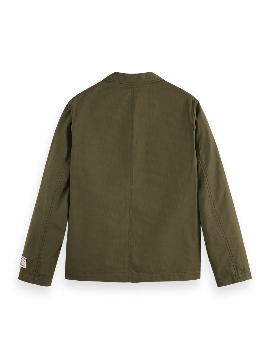 Relaxed Fit Unconstructed Cotton-Ripstop Military Blazer