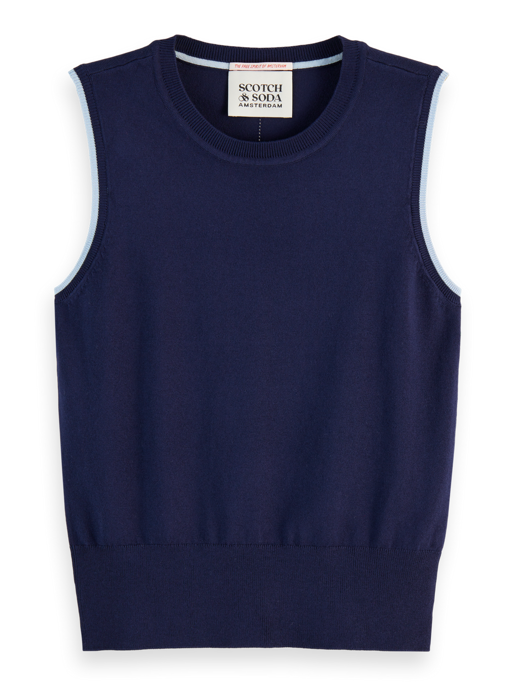 Crew Neck Relaxed Knit Vest