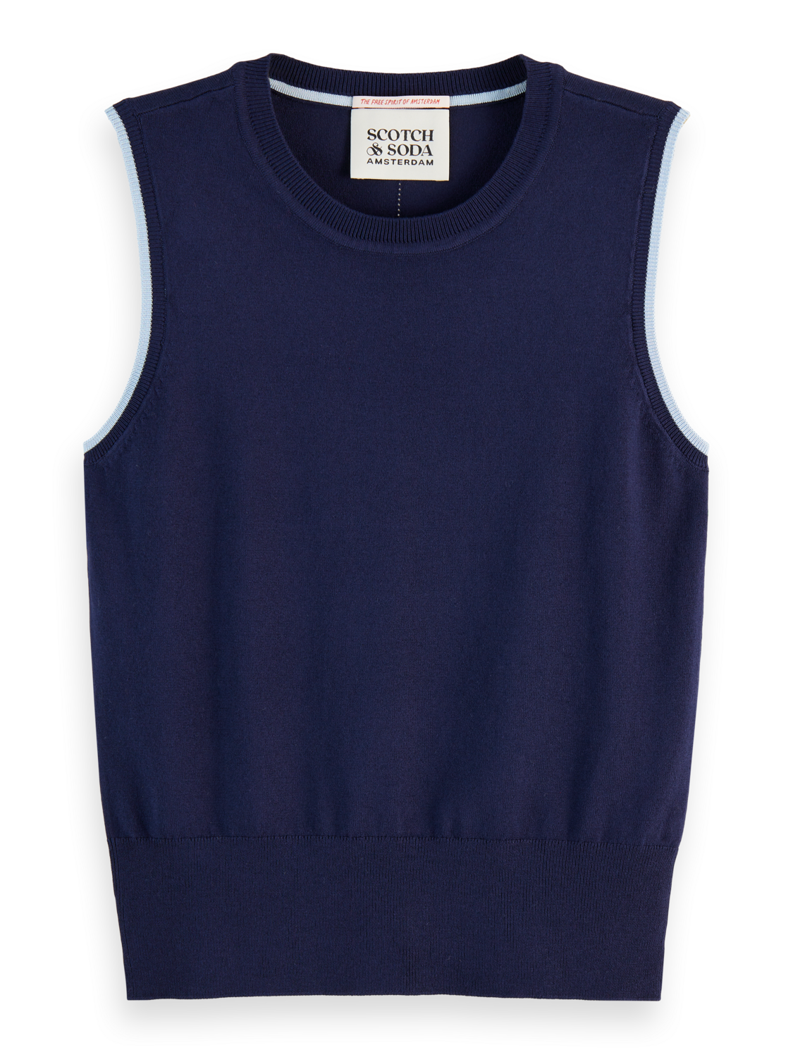 Crew Neck Relaxed Knit Vest
