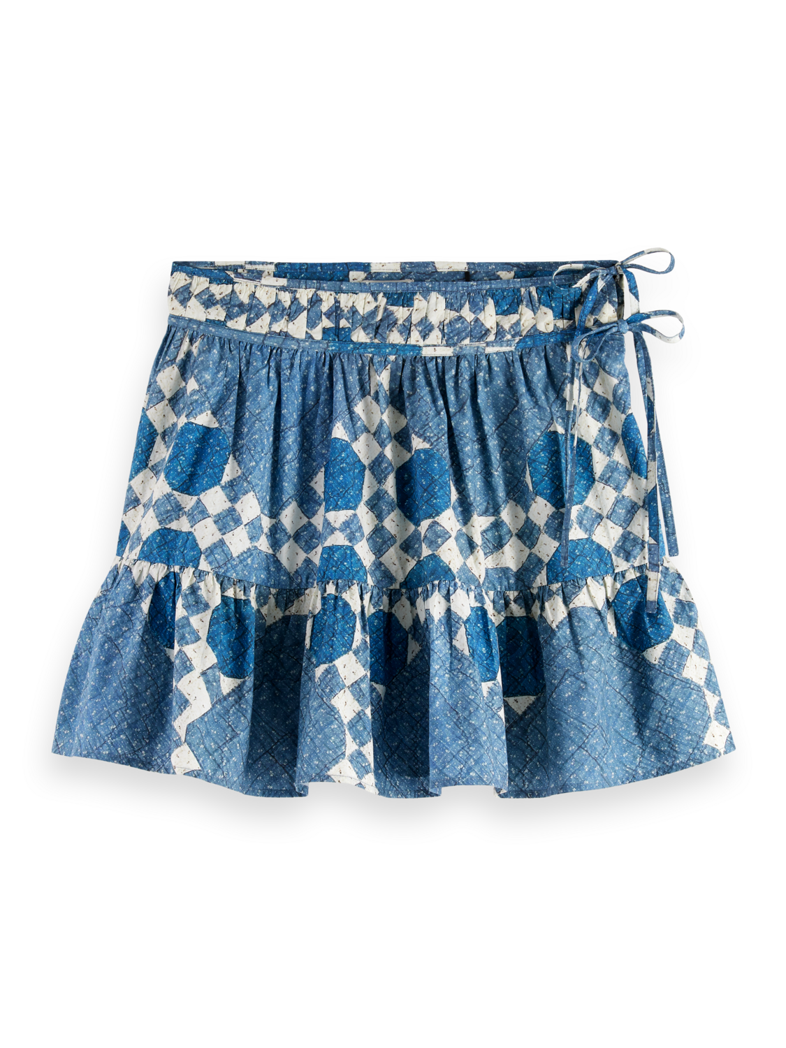 Quilted Gathered Mini Skirt