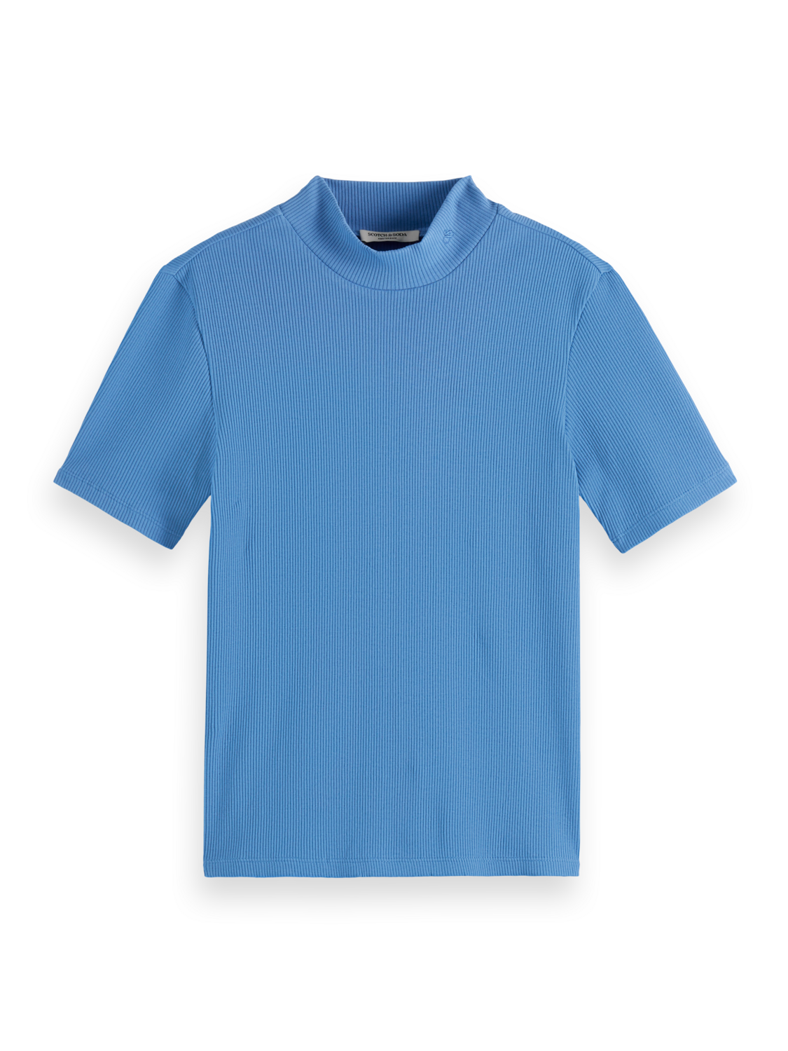 Mock Neck Rib T-Shirt
