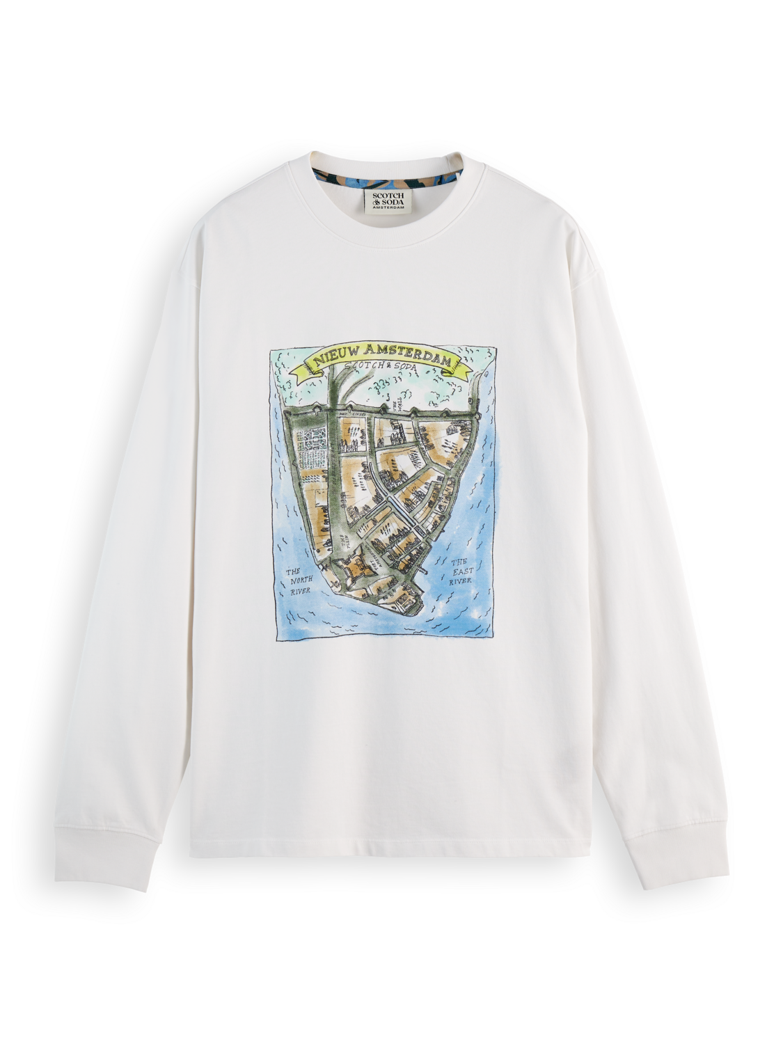 Amsterdam Artwork Relaxed Fit Long Sleeve T-Shirt