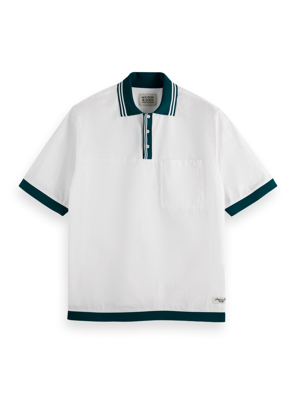 Relaxed Fit Poplin Contrast Polo