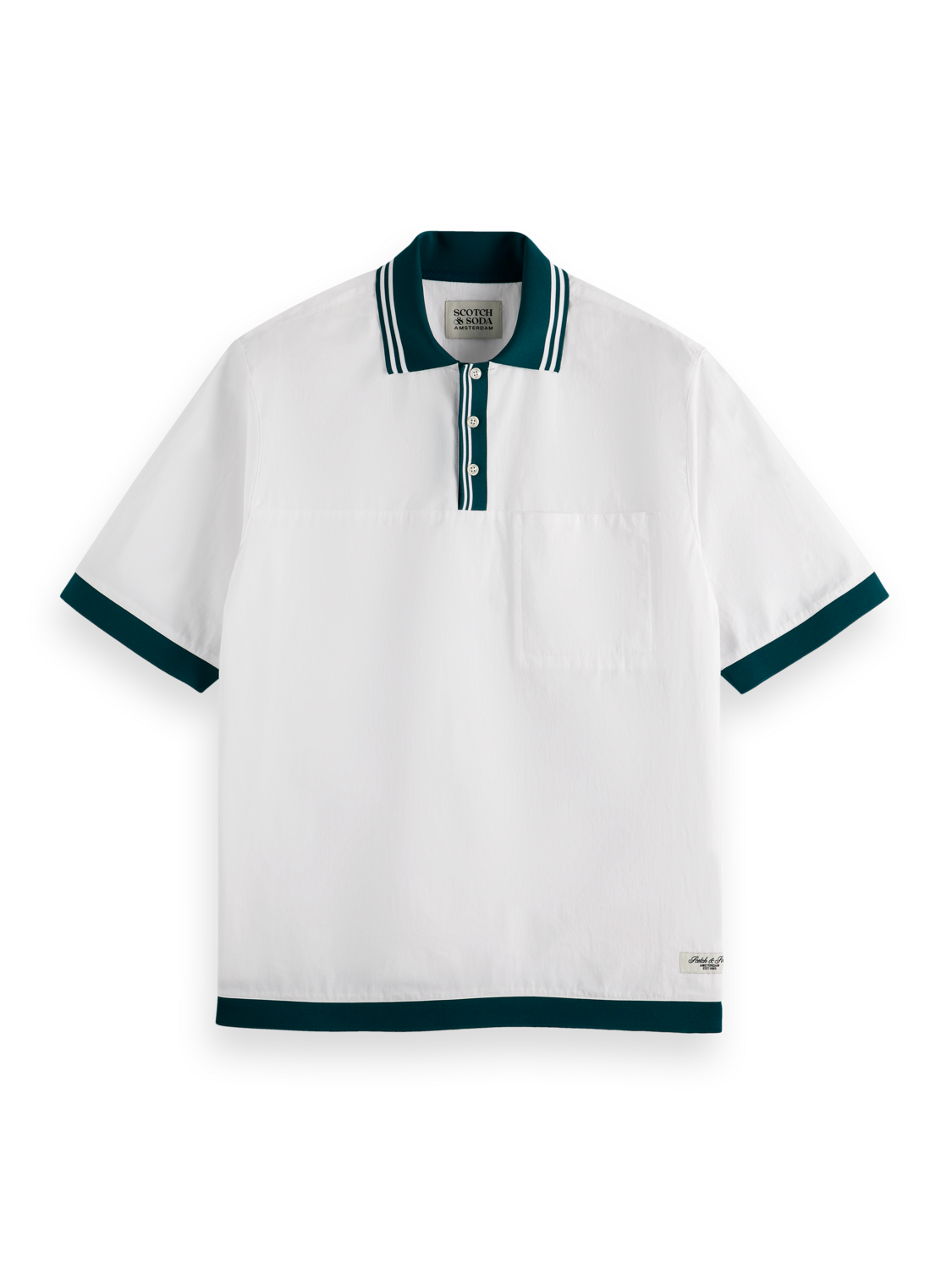 Relaxed Fit Poplin Contrast Polo