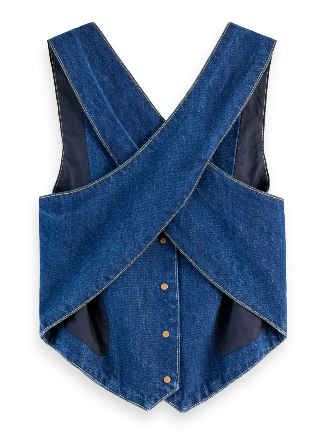 Fitted Denim Waistcoat Vest | City Fresh