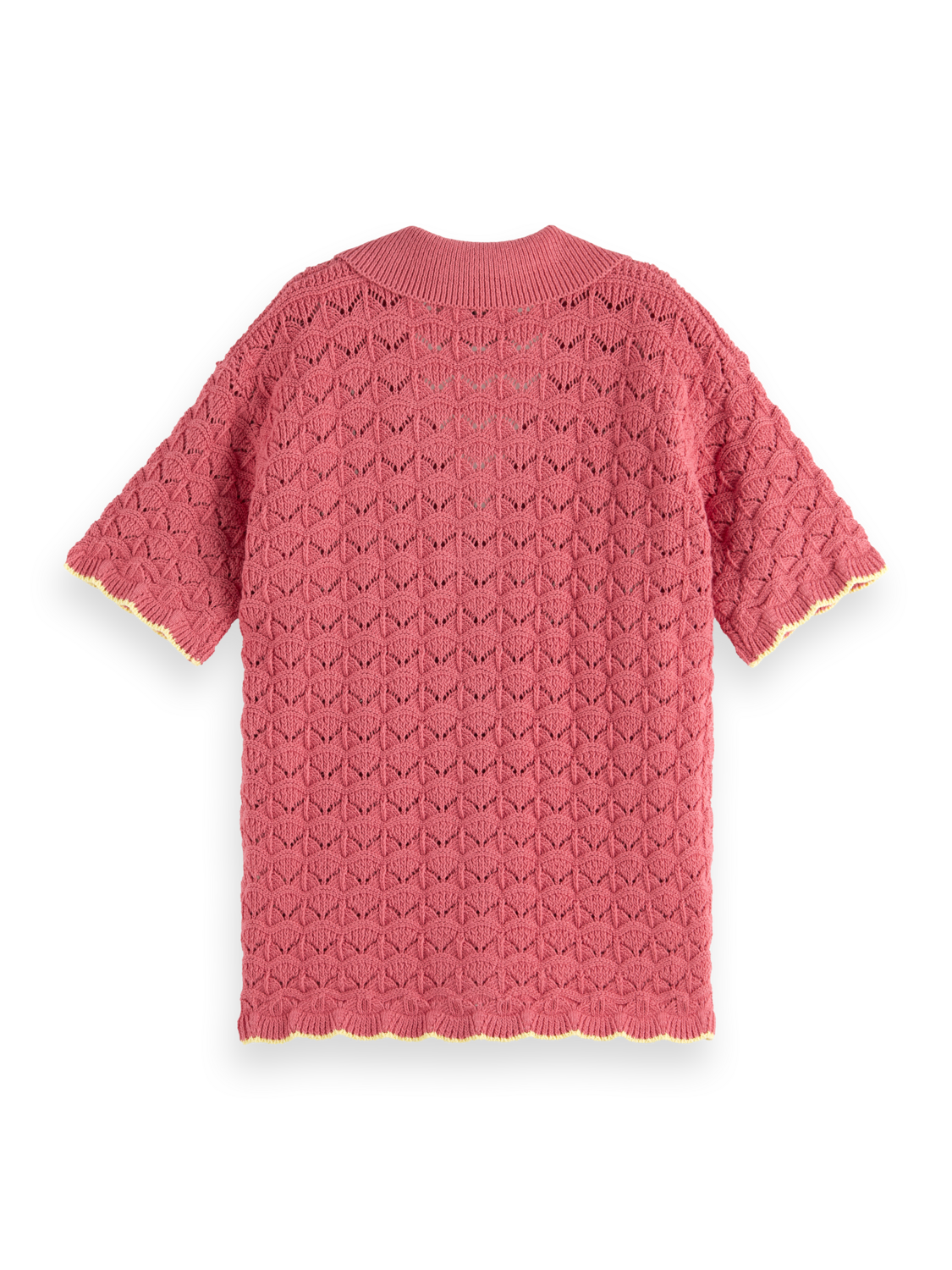 Girls' Scalloped Knit Short Sleeve Shirt