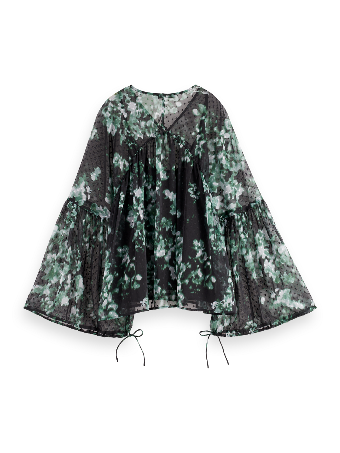 Floral Printed Fil Coupe Top