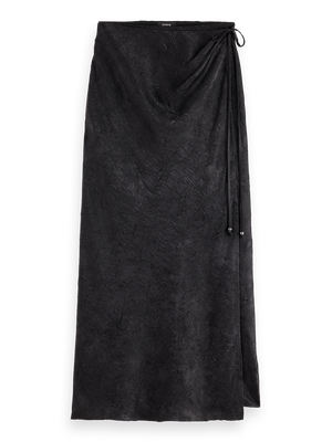 Crushed Satin Skirt