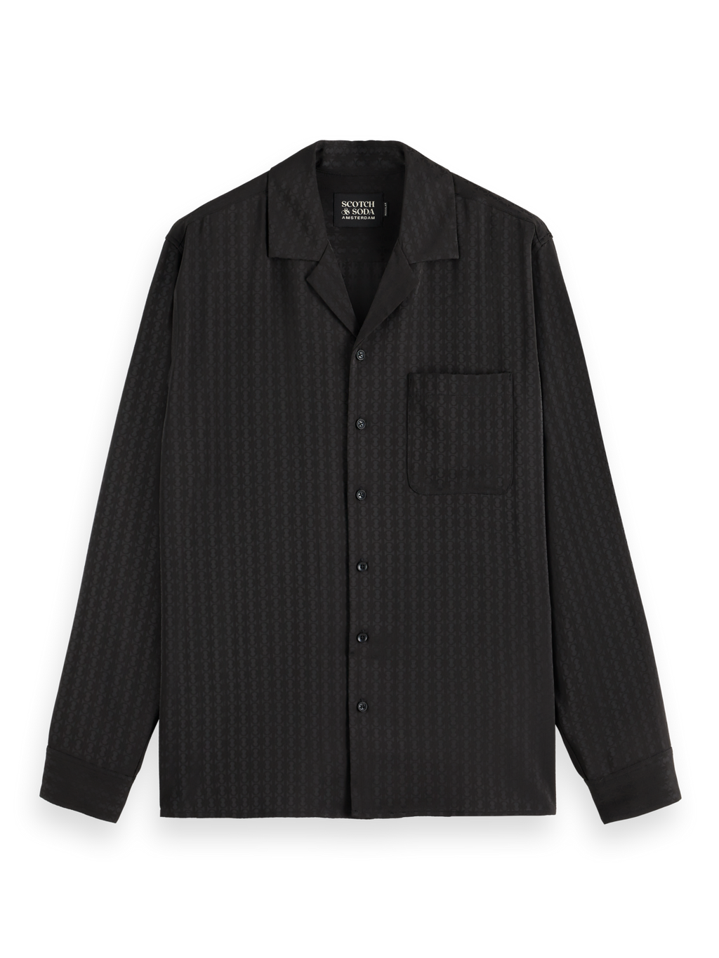 Jacquard Relaxed Fit Sateen Shirt