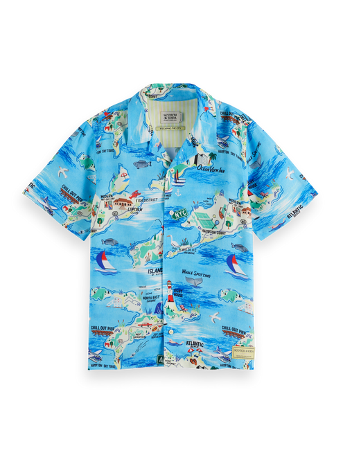 Chemise à manches courtes imprimée Hampton pour garçon