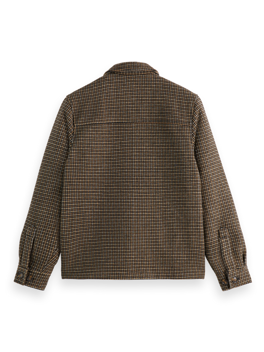 Wool-Blend Regular Fit Check Jacket