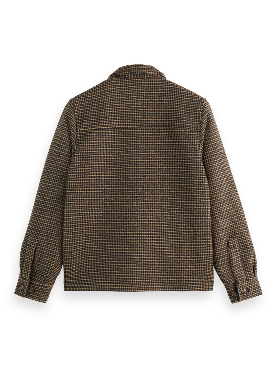 Wool-Blend Regular Fit Check Jacket