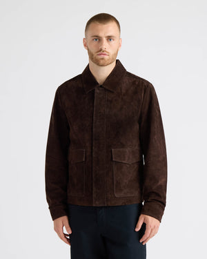 Elijah Pig Suede Aviator Jacket