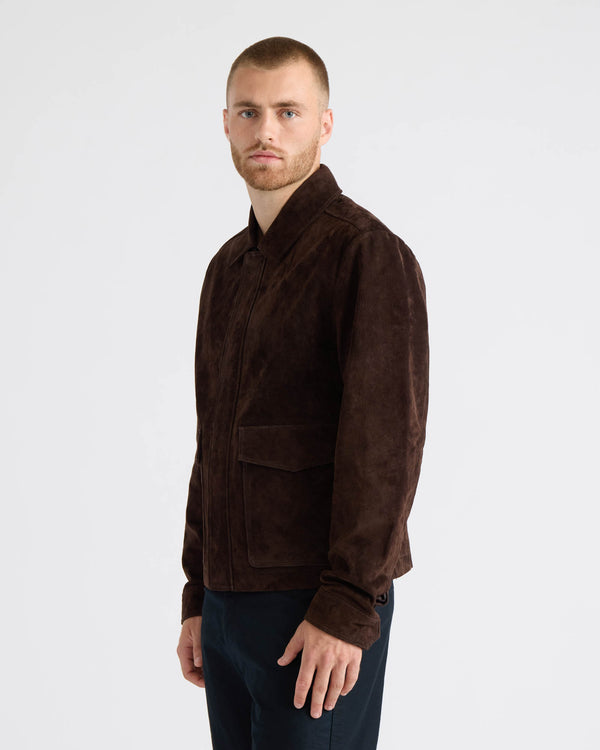 Elijah Pig Suede Aviator Jacket