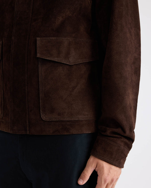 Elijah Pig Suede Aviator Jacket