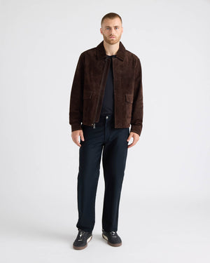 Elijah Pig Suede Aviator Jacket