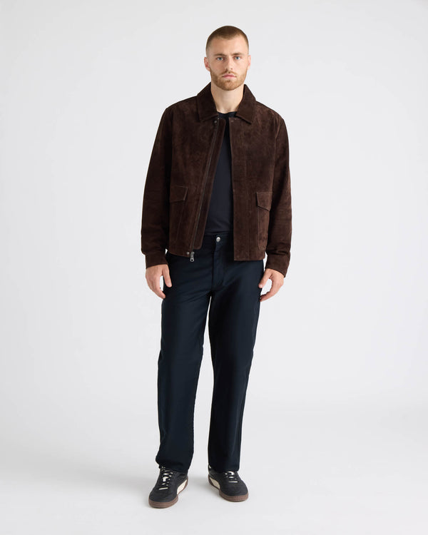 Elijah Pig Suede Aviator Jacket