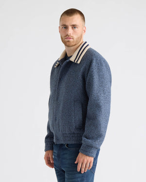 Cambie Boucle Jacket With Rib Collar