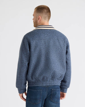 Cambie Boucle Jacket With Rib Collar