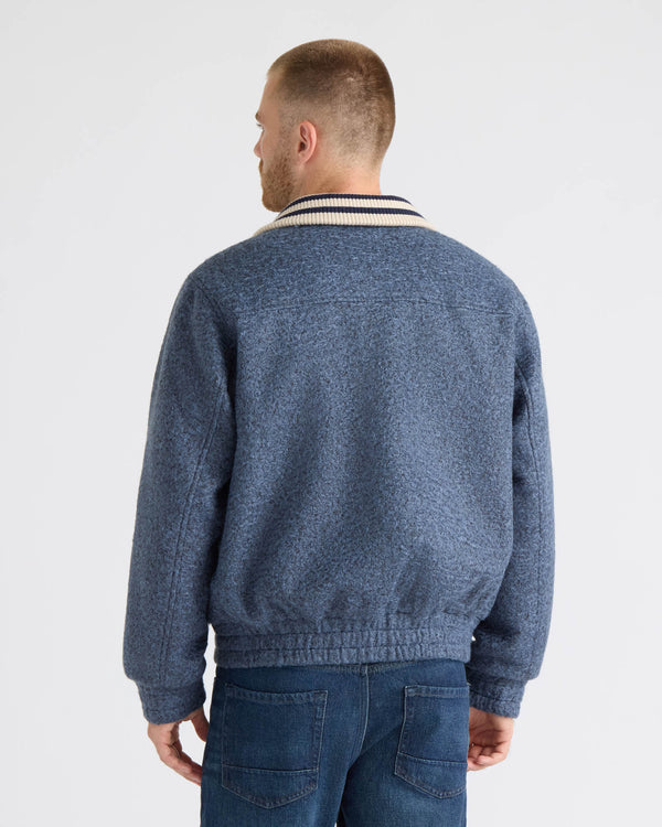 Cambie Boucle Jacket With Rib Collar