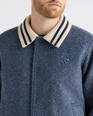 Cambie Boucle Jacket With Rib Collar