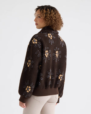 Bova Mixed Media Berber Bomber Jacket