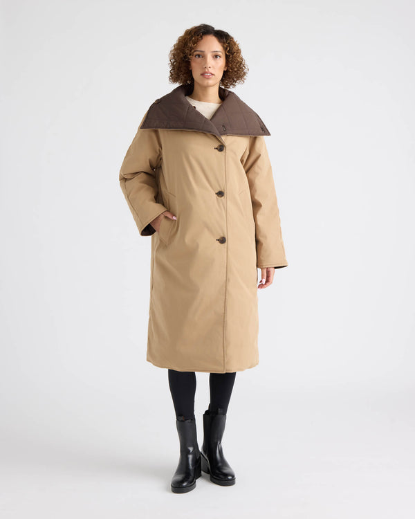 Ana Reversible Paddded Wrap Coat
