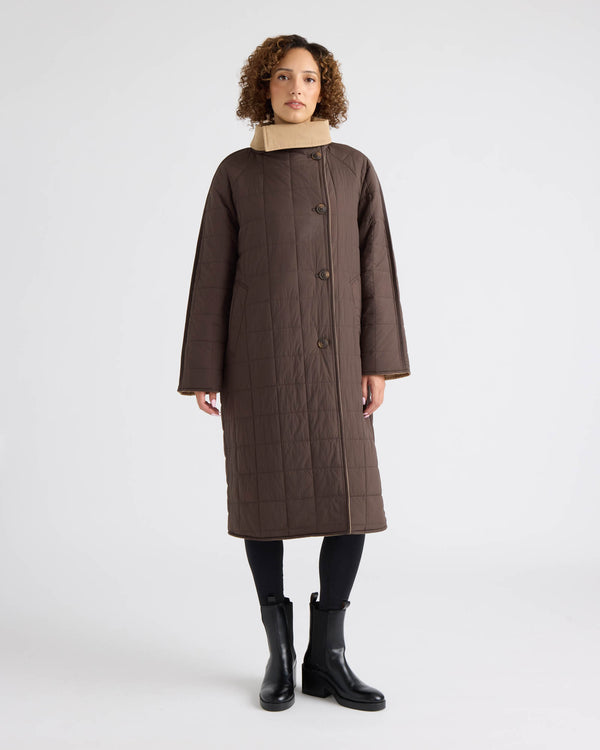 Ana Reversible Paddded Wrap Coat
