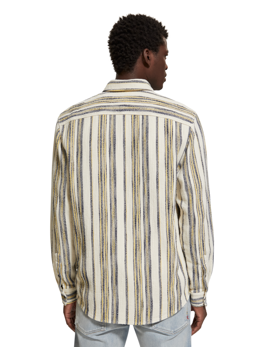 Basket Weave Gradient Stripe Shirt