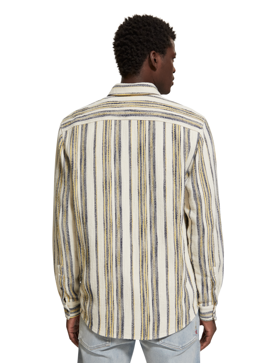 Basket Weave Gradient Stripe Shirt