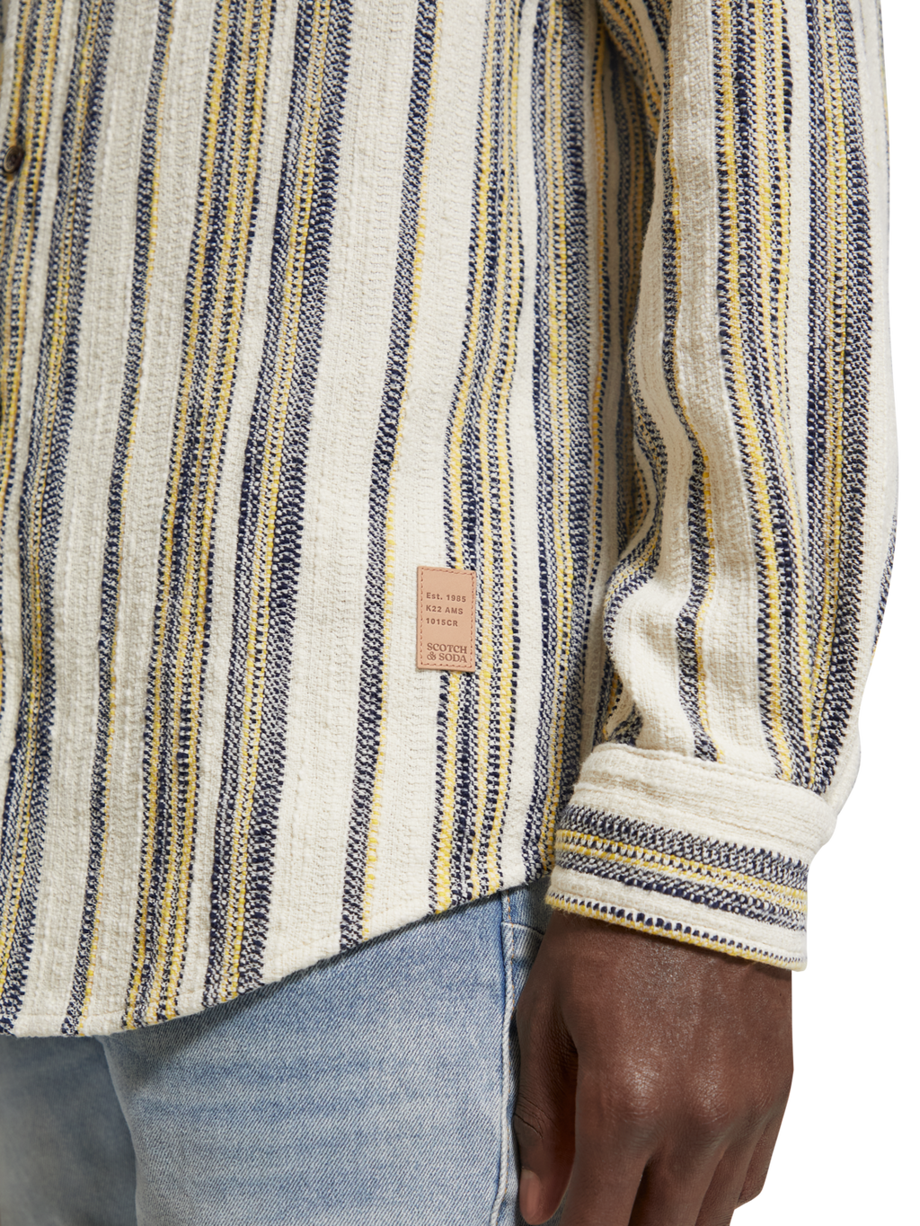 Basket Weave Gradient Stripe Shirt