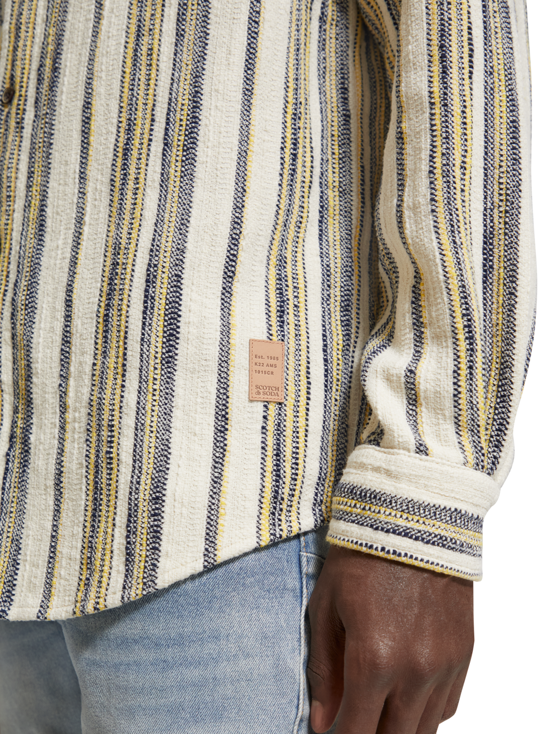 Basket Weave Gradient Stripe Shirt