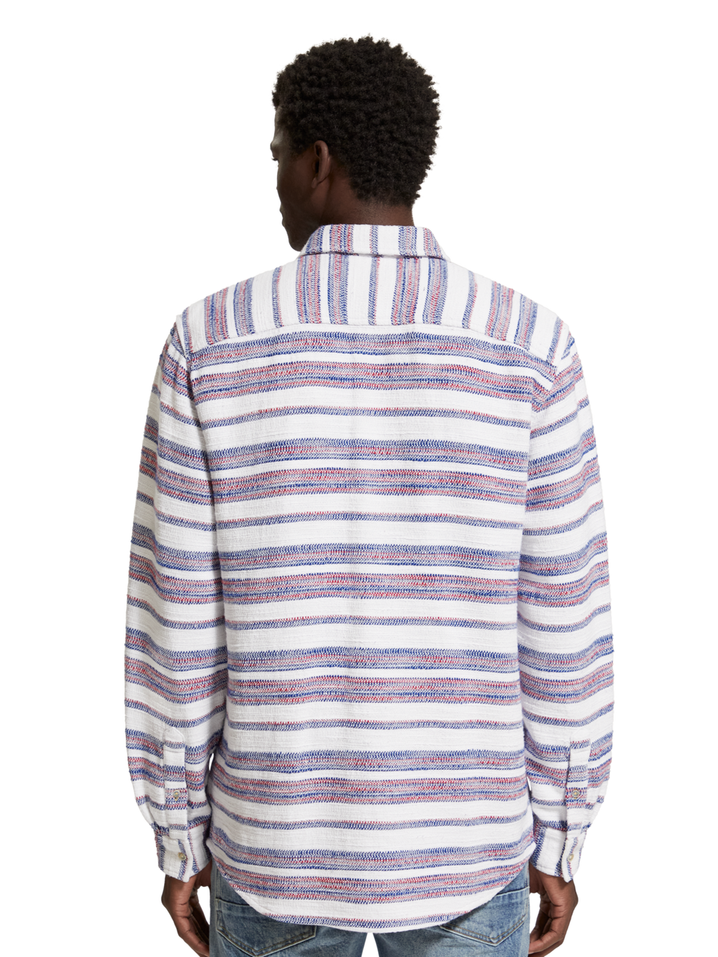 Basket Weave Gradient Stripe Shirt