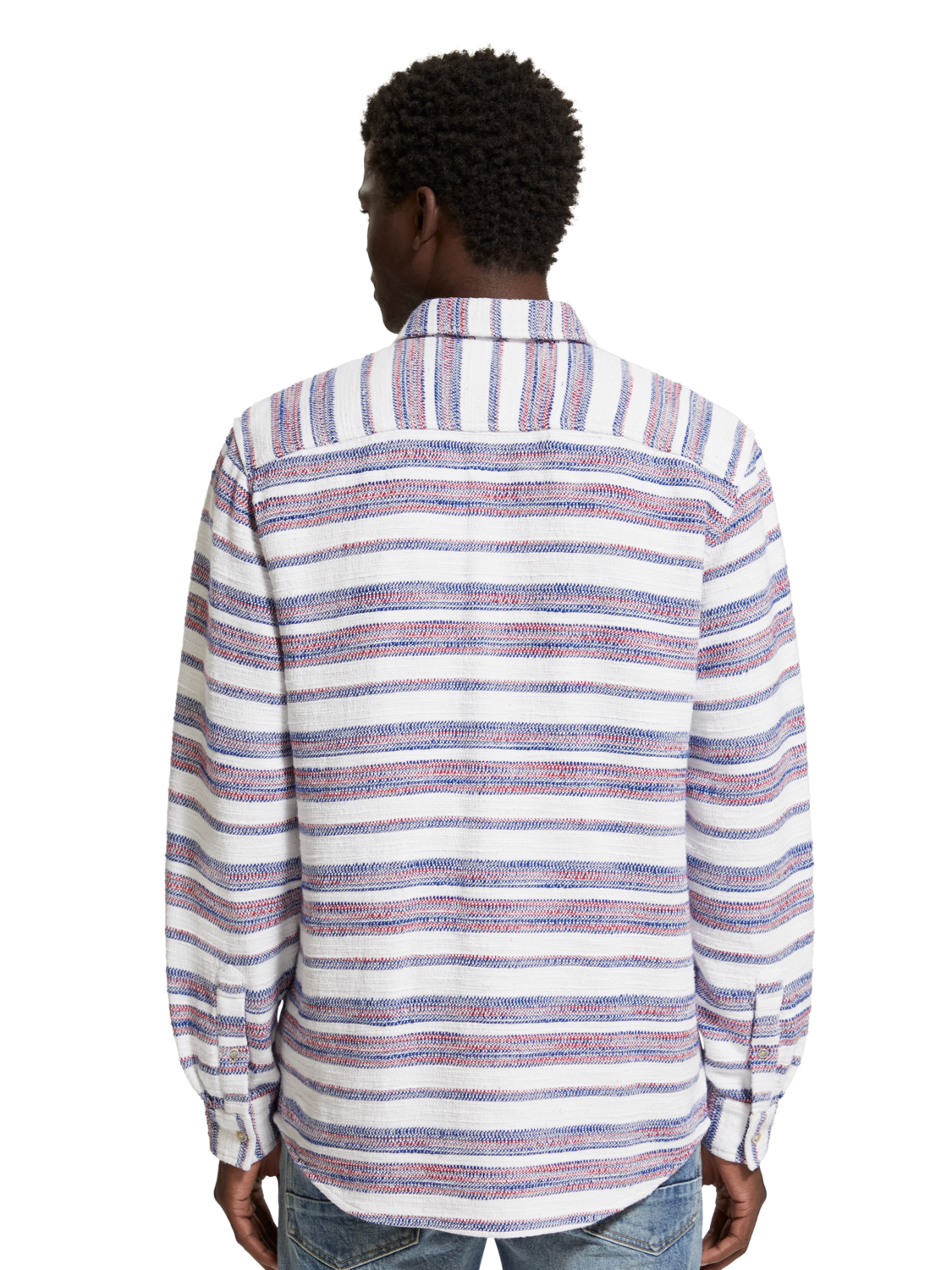 Basket Weave Gradient Stripe Shirt