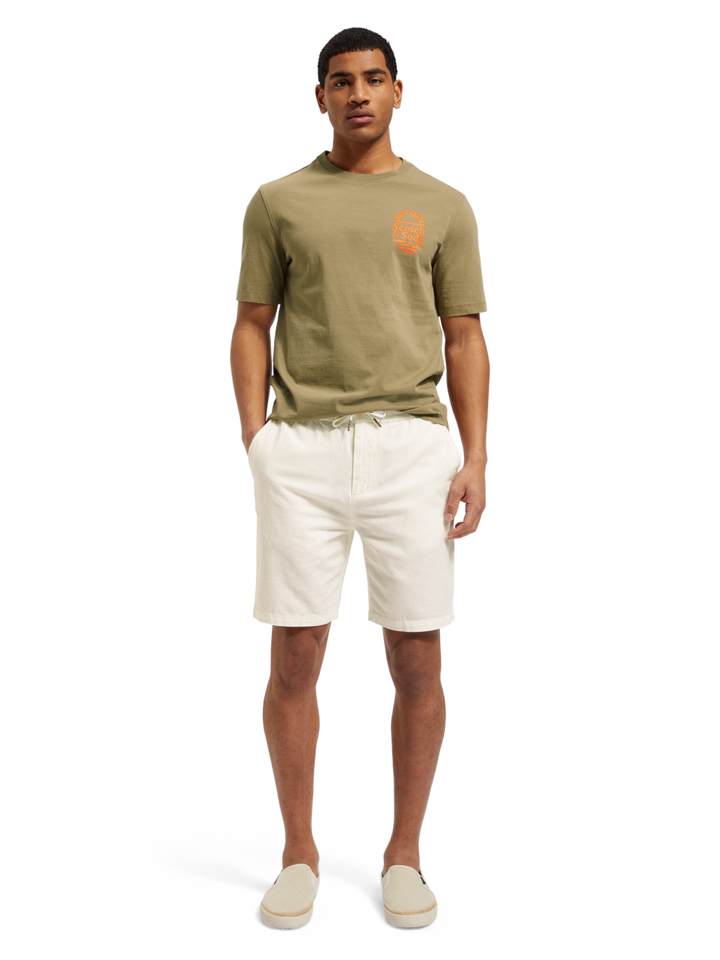 FAVE- COTTON/LINEN TWILL BERMUDA